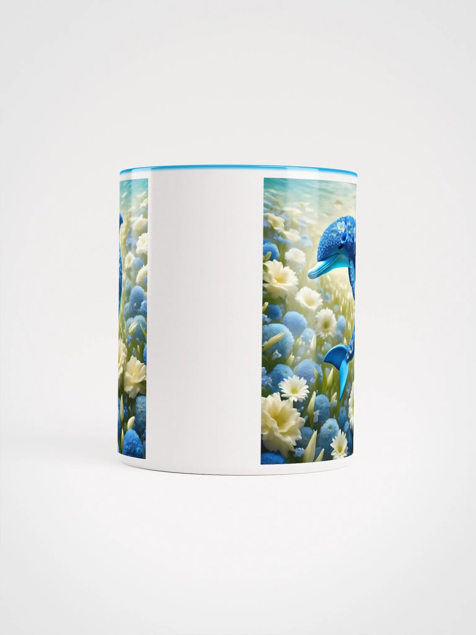 Floral Fantasy Dolphins Ceramic Mug product image (6)