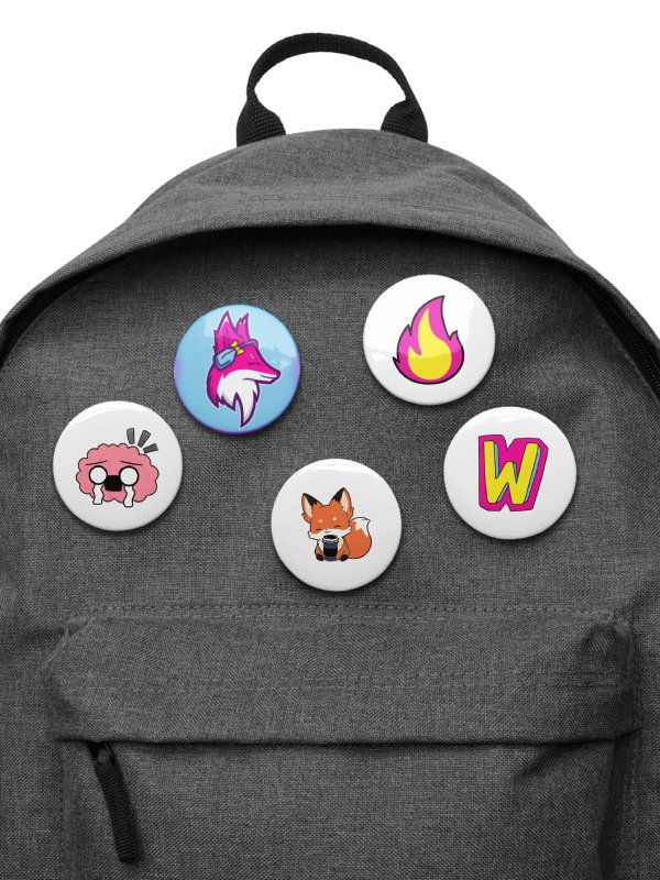 FoxyMandy Emotes Button Pins Set product image (6)