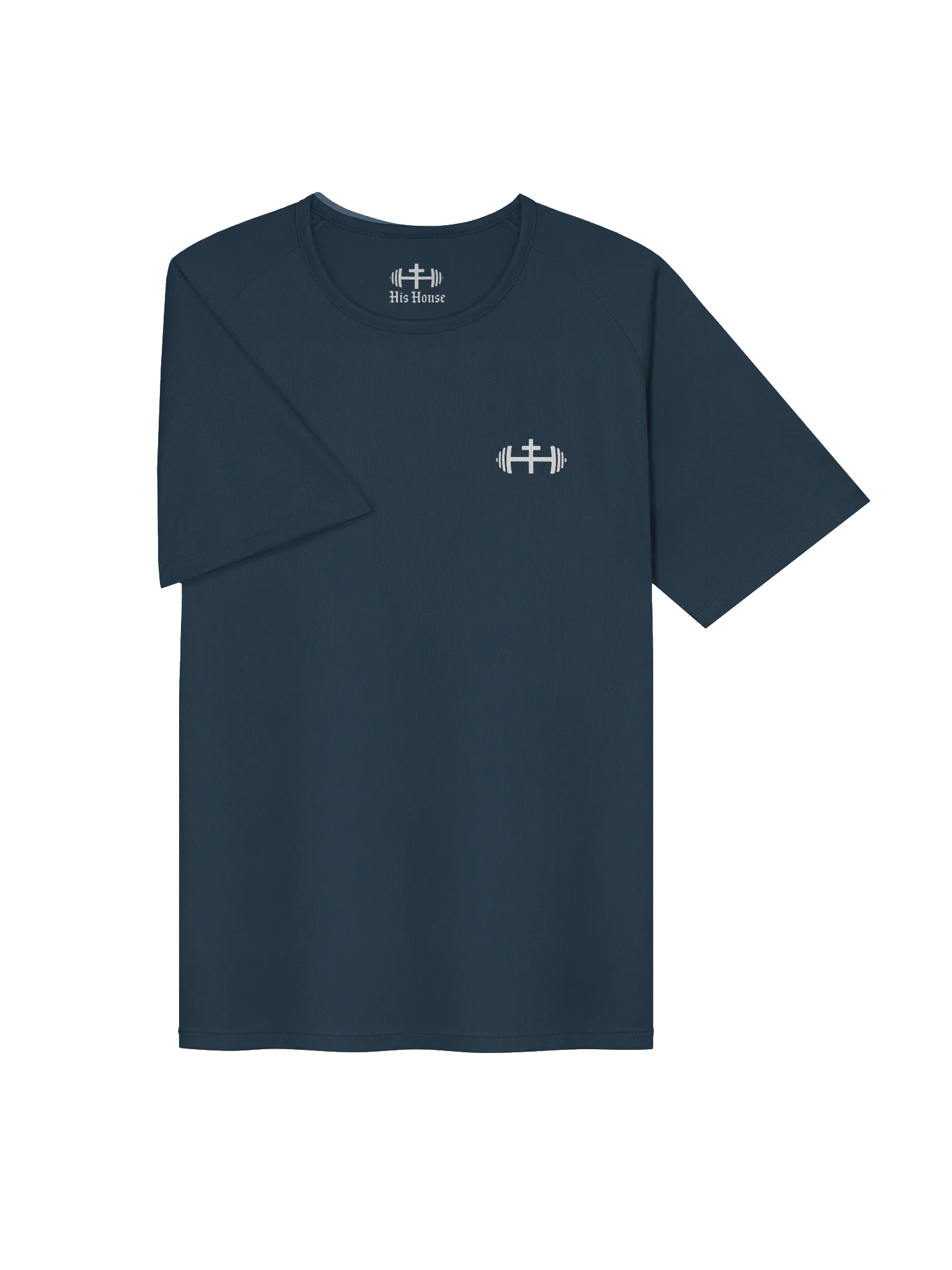 His House Mens Performance Crew Collar T-Shirt -White Logo by His House