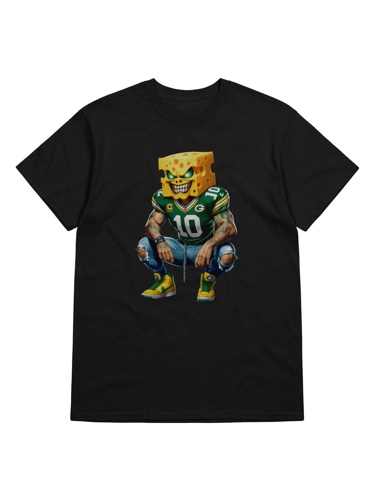 Menacing Cheesehead Footballer Tee product image (4)