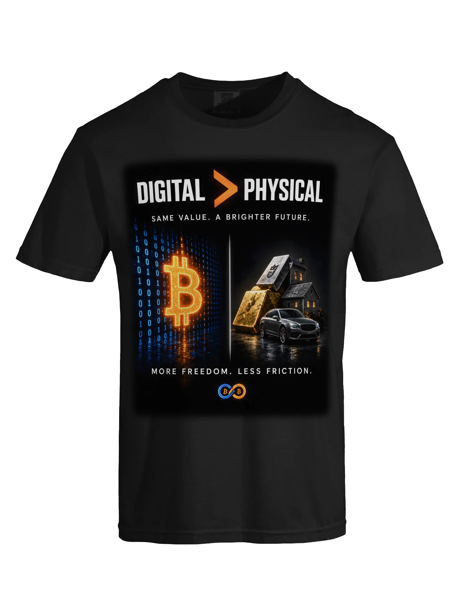 Digital Greater Than Physical Shirt (Black) product image (9)