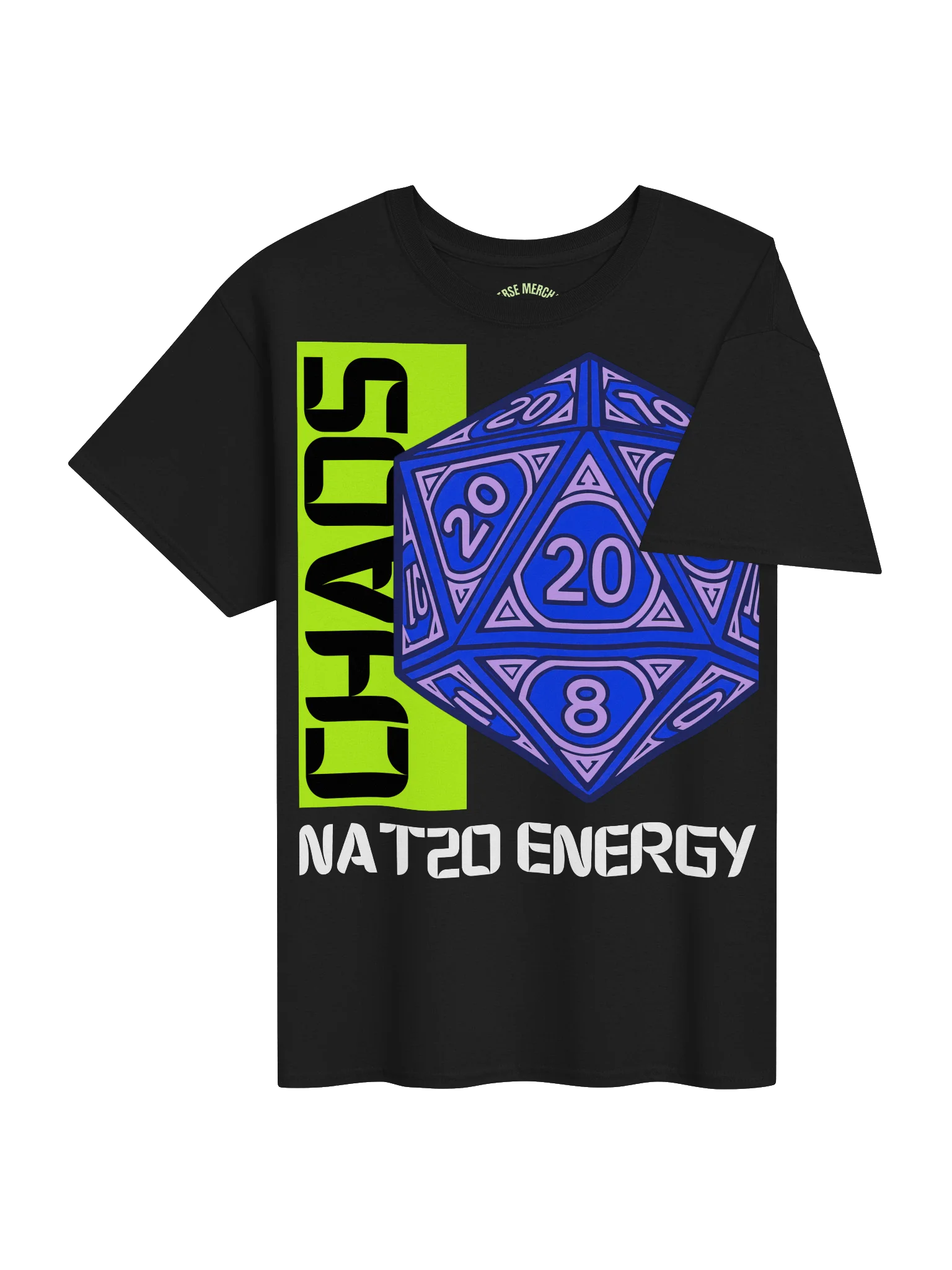 NAT20 Energy Neon Dice Logo Tee product image (4)