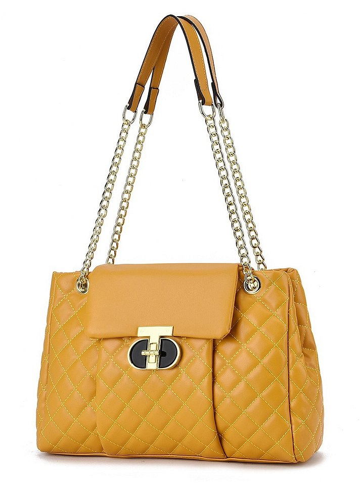 Diamond Grid Shoulder Crossbody Tote Handbag product image (1)
