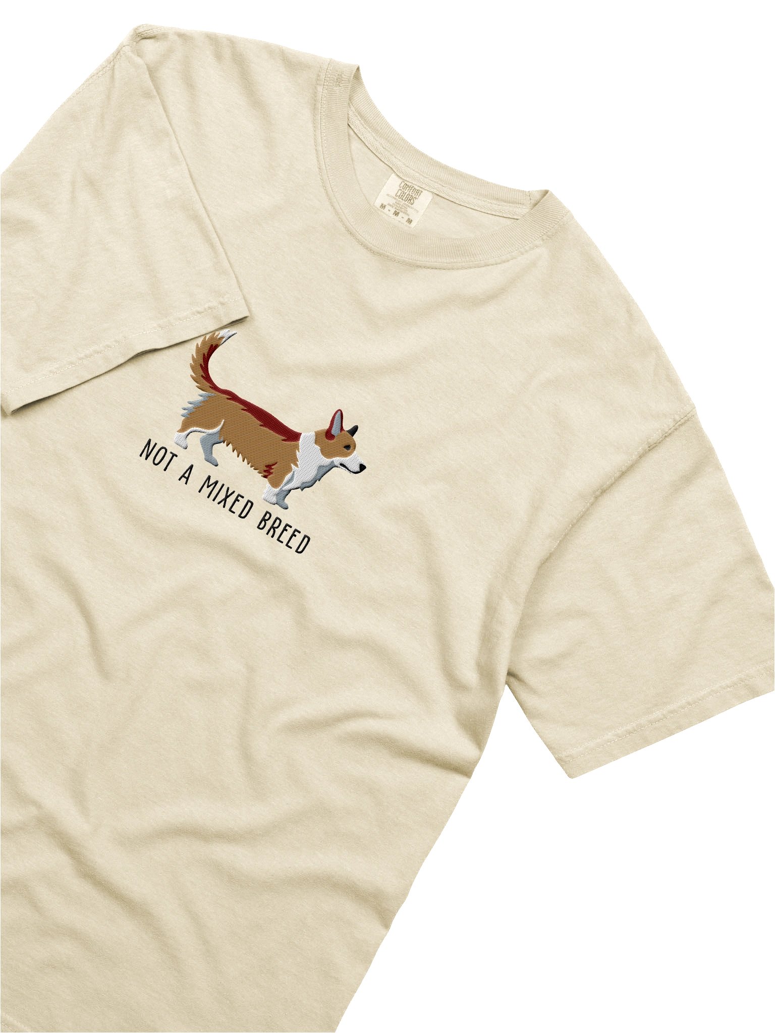Not a Mixed Breed T-Shirt(Embroidered) of a Cardigan Welsh Corgi(Tan) product image (8)