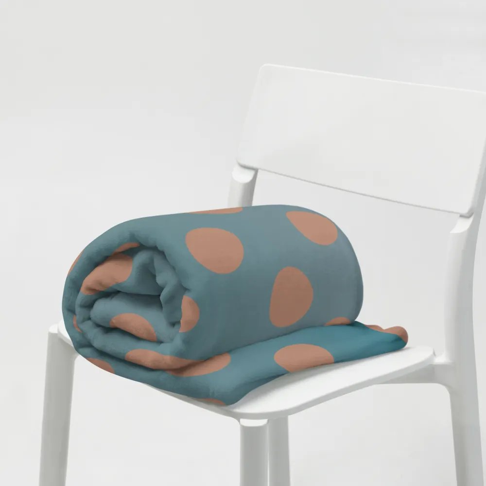 Denim and Brown Polkadots Throw Blanket product image (19)