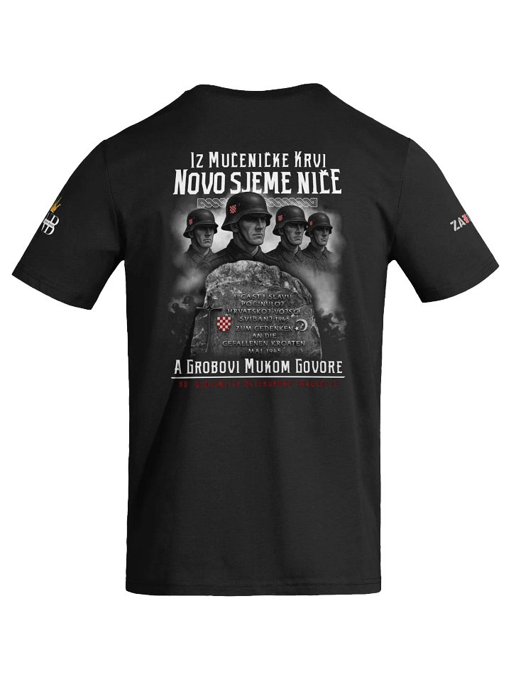 Patriot Nedo Boss Crna Hrvatska Vojska Crna Legija Crown Tee product image (2)