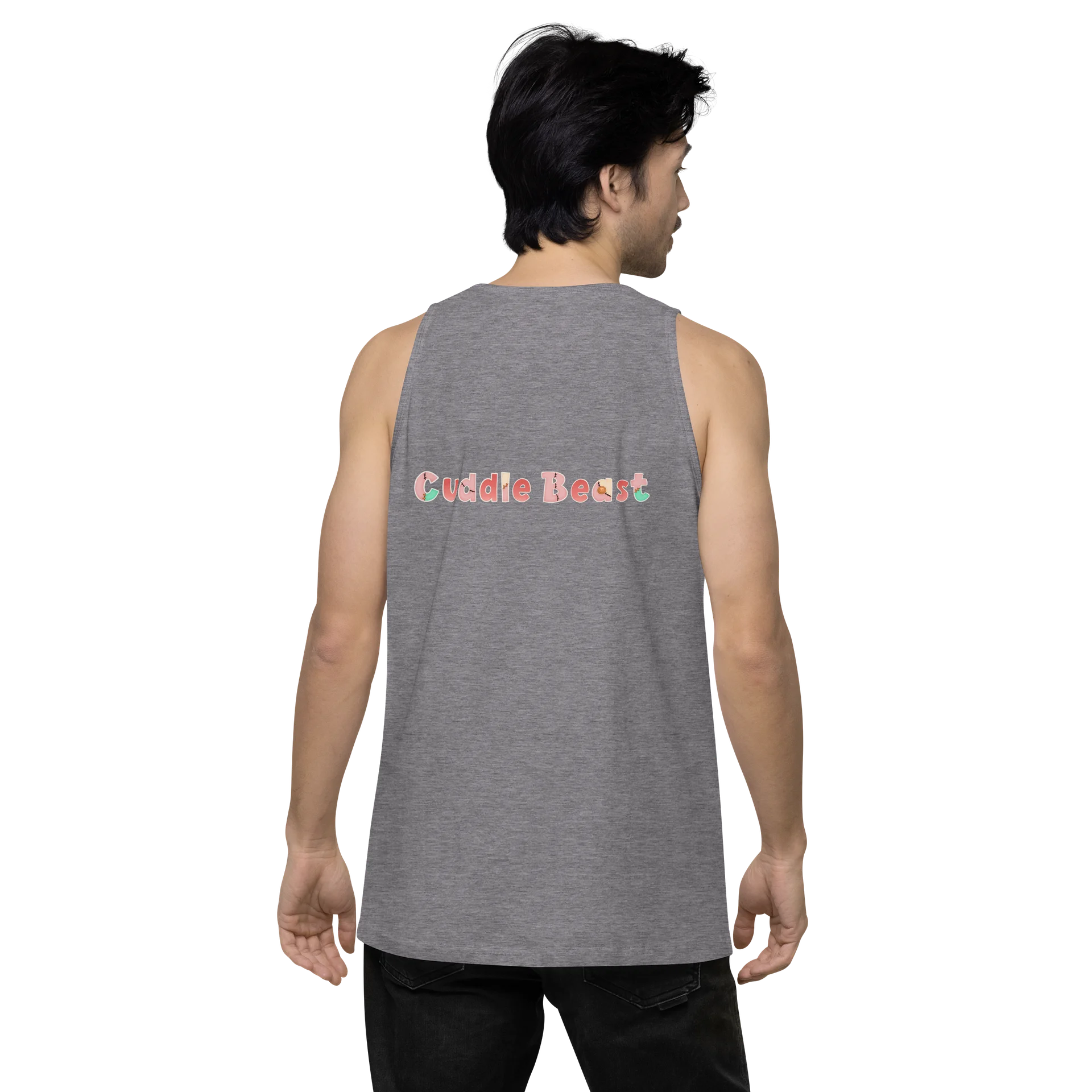 Anxiety Bear Heart Men's Tank Top product image (76)