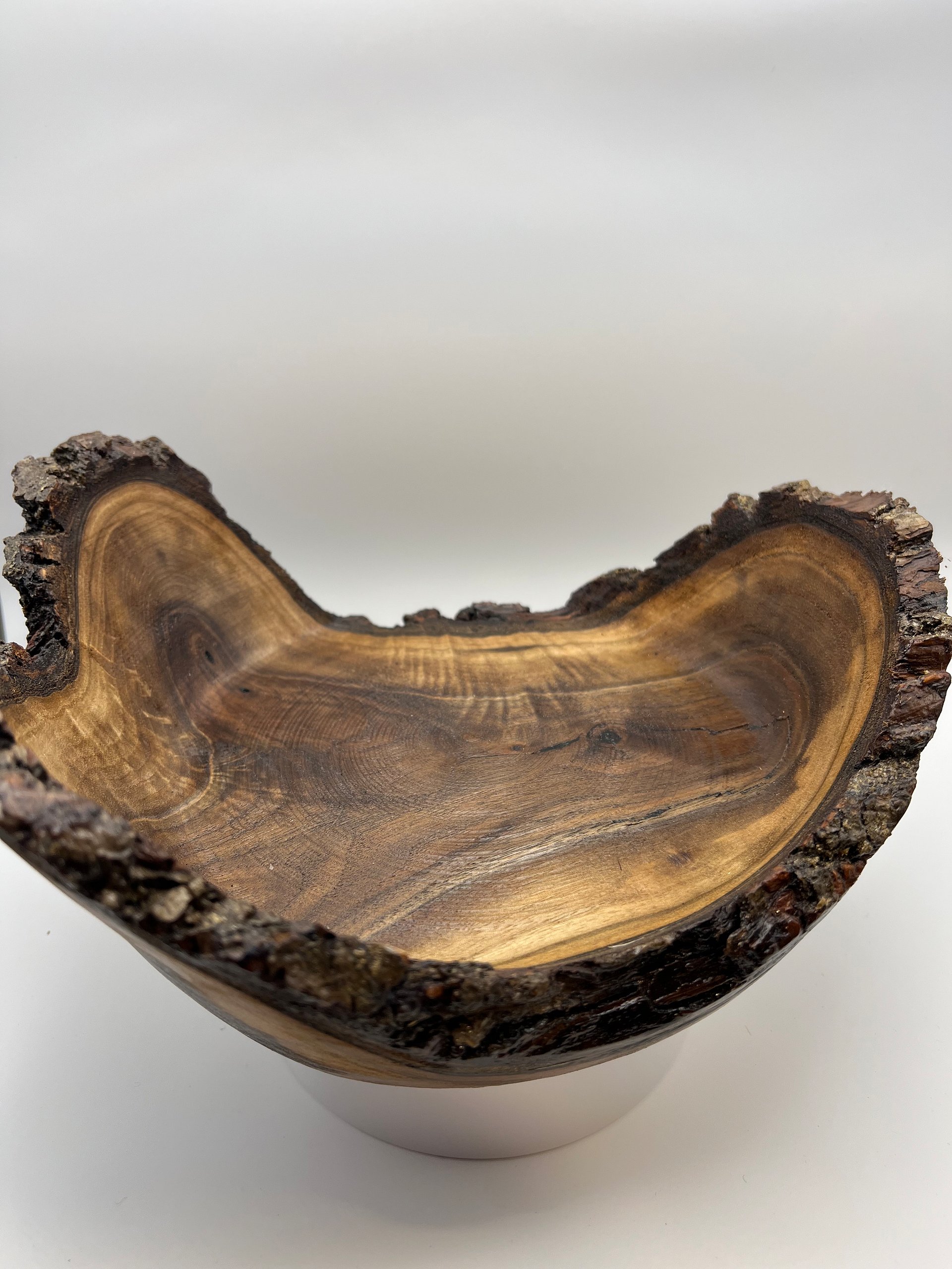 Sculptural Live-Edge Black Walnut "Tri-Corn" Vessel product image (5)