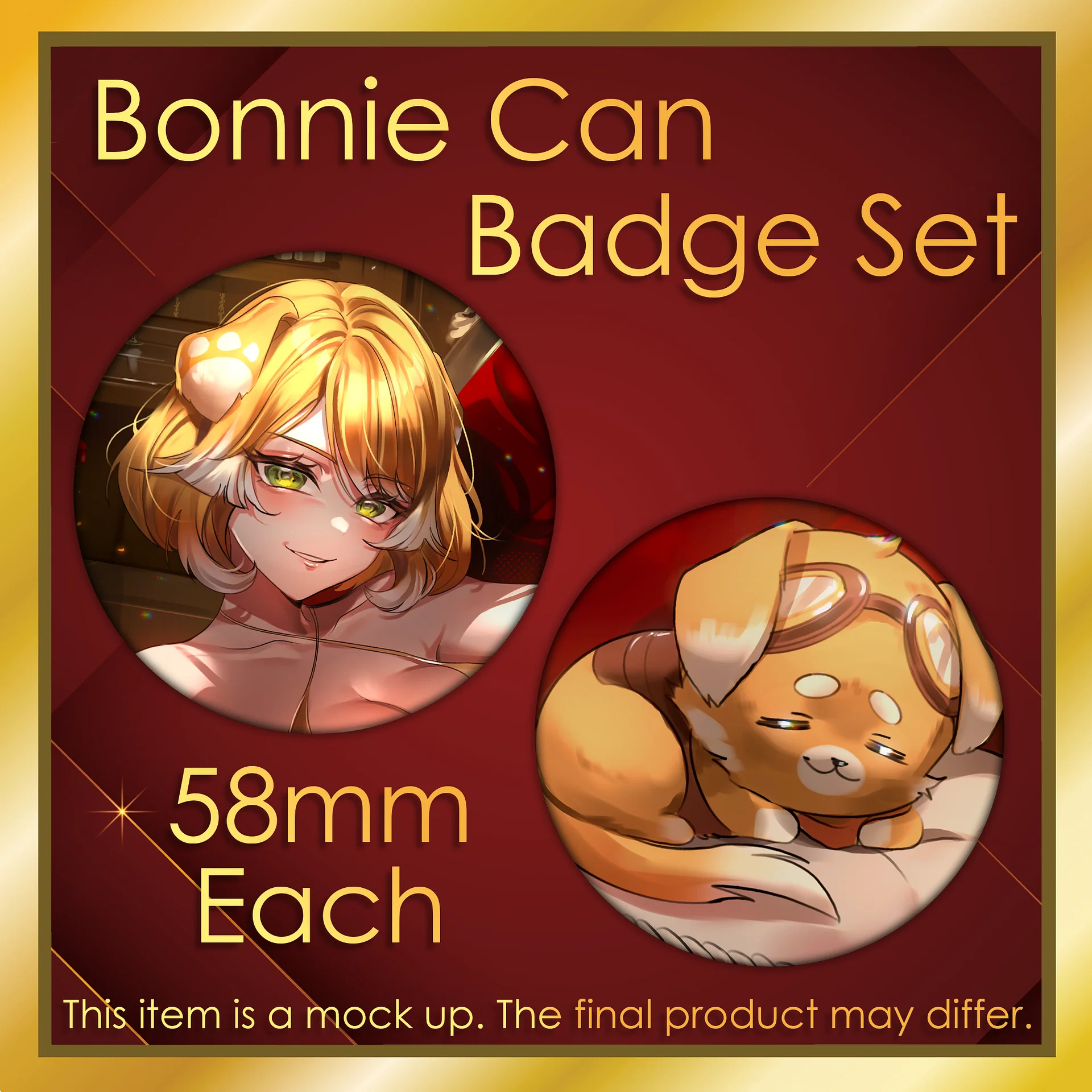 Bonnie Barkswell Anniversary Can Badge Set [PREORDER] product image (1)