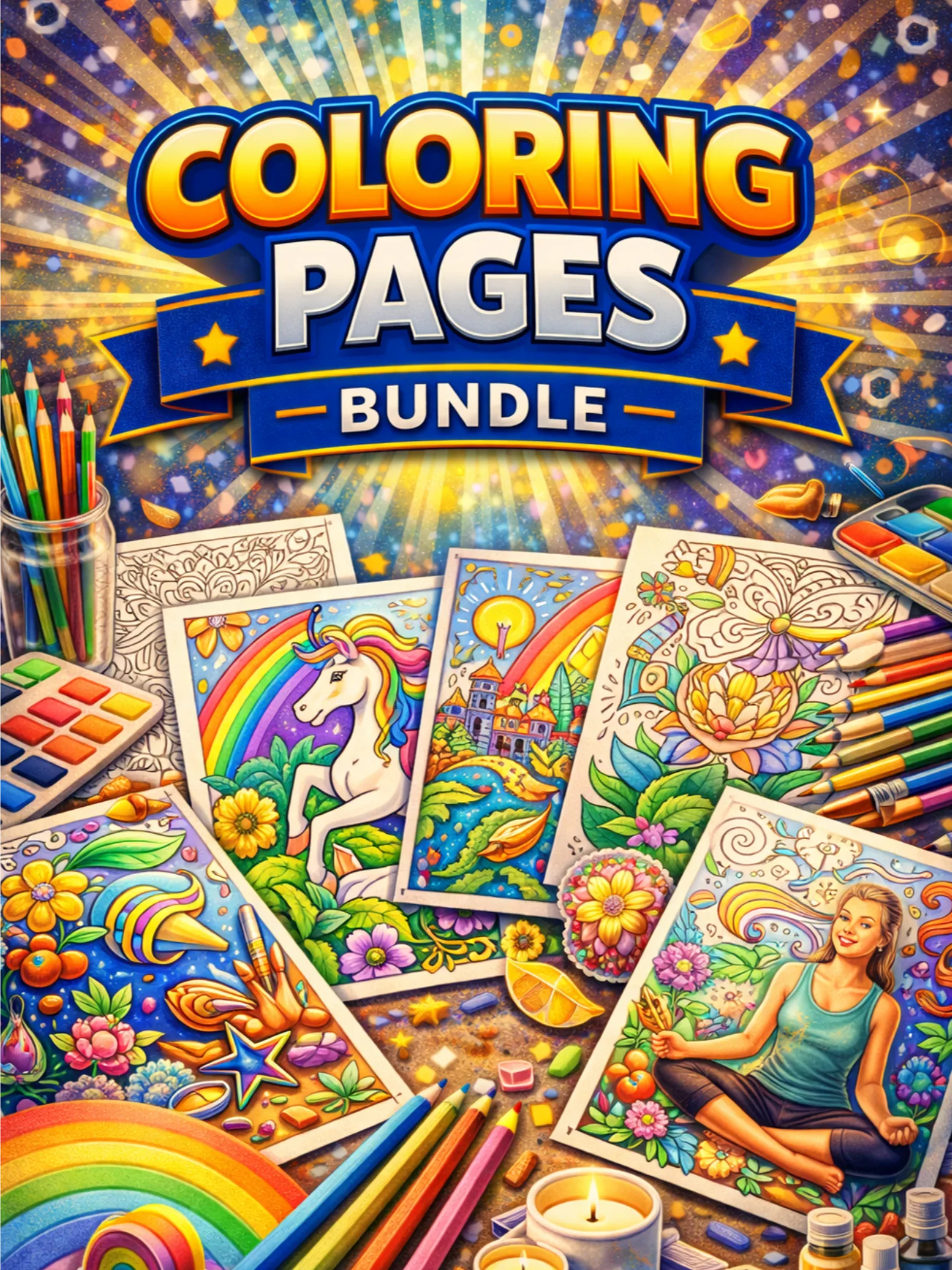Coloring Pages Bundle Over 5000 Coloring Pages Resellers Bundle product image (1)