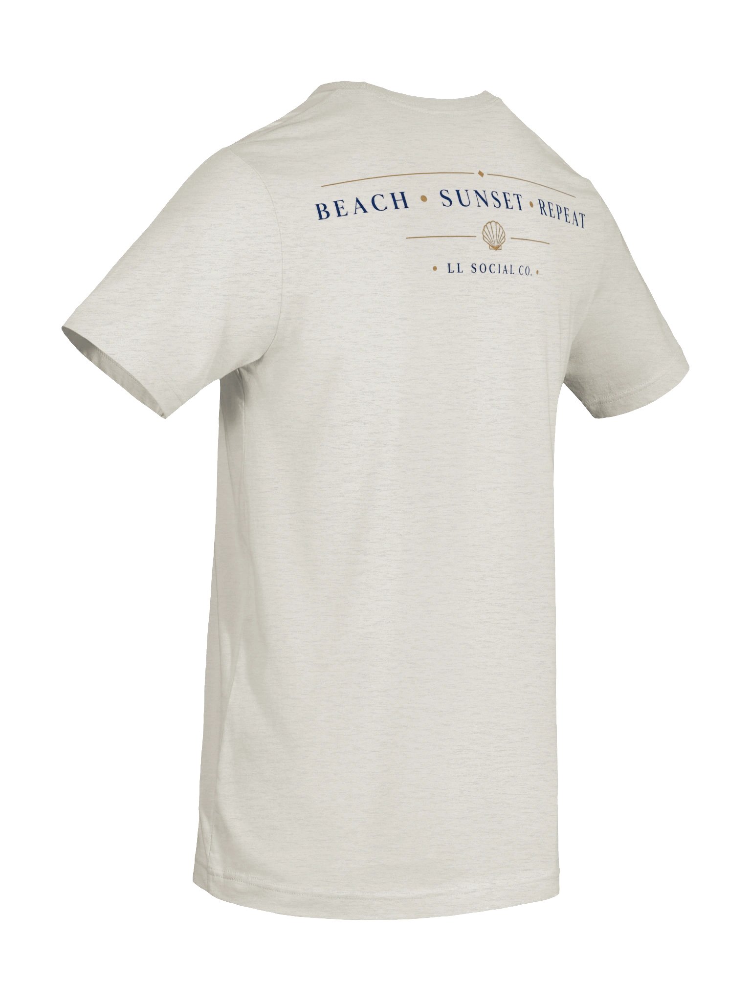 LL Social Co. Beach Sunset Essential Tee — Clam Shell | Navy product image (79)