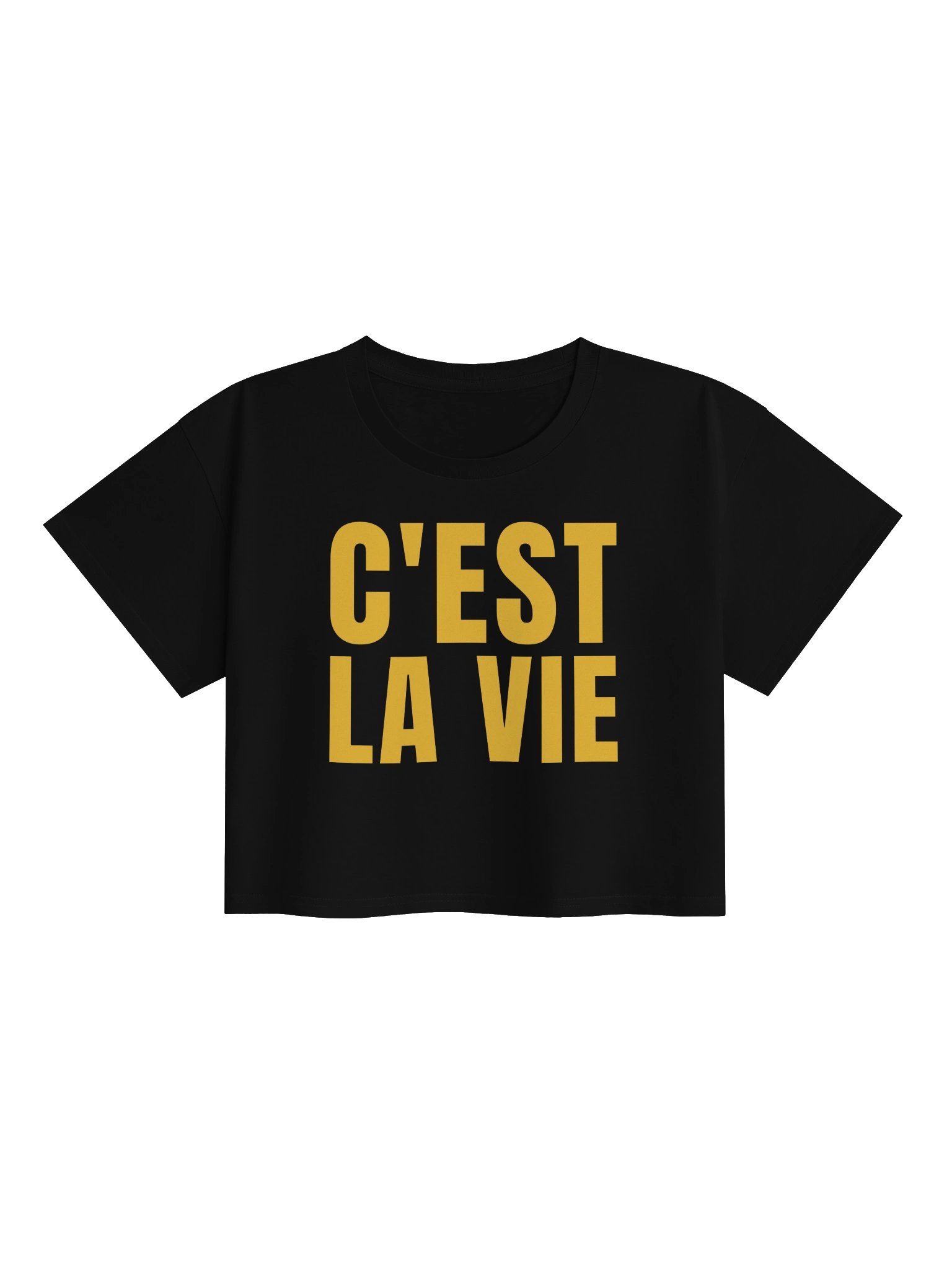 ARTISTIK PASSIONZ — C'est La Vie · Crop Top · Black product image (1)