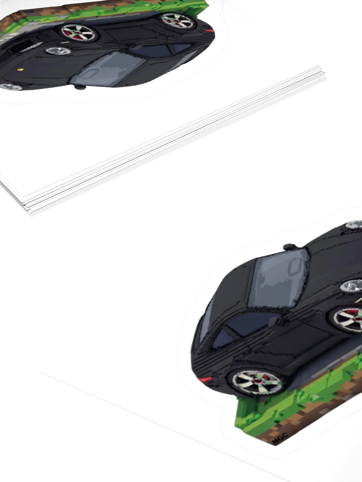 Black Porsche 911 Carrera Sticker (Pixel, Retro, Minecraft) product image (12)