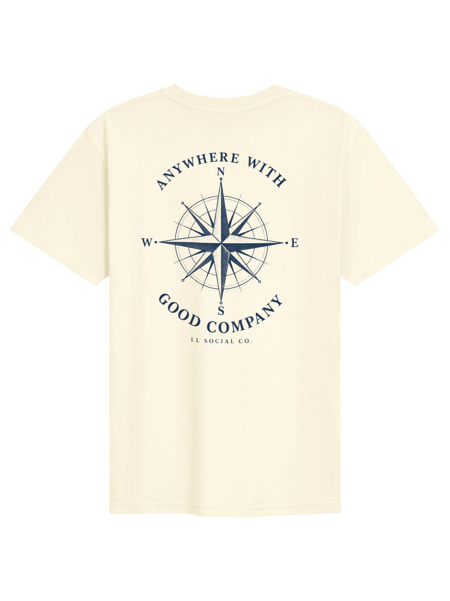 LL Social Co. Good Company Compass Tee — Navy product image (14)