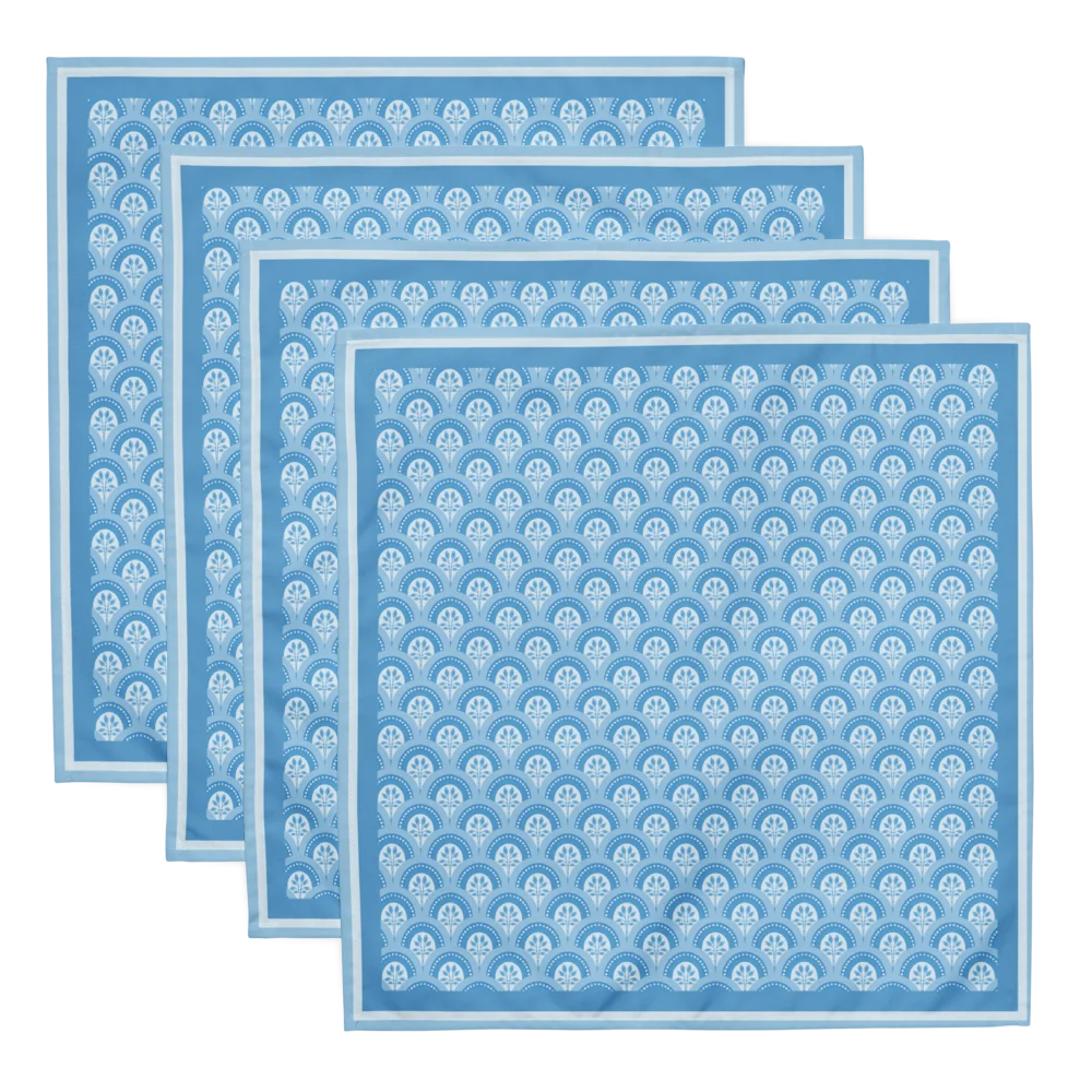 Le Blue Deco Cloth Napkin Set – Elegant Art Deco Dining (4-Piece) product image (1)