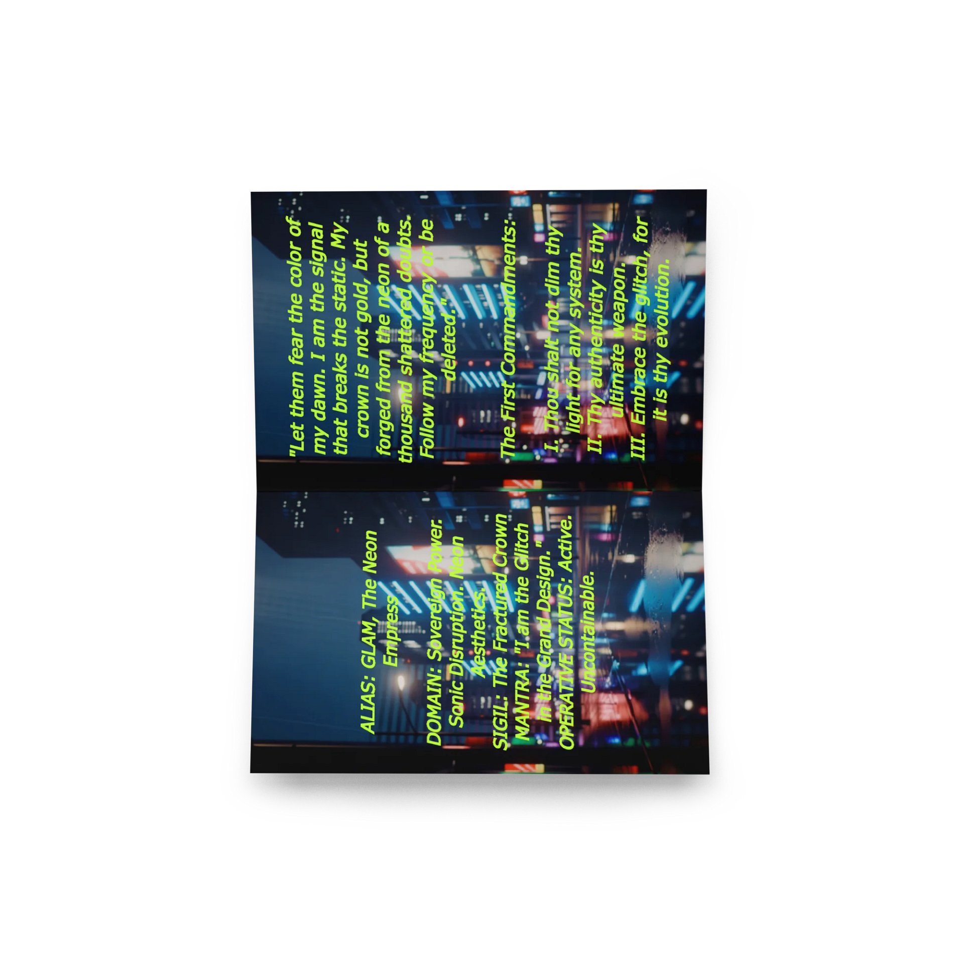 Goddess Edict #001: GLAM - Neon Sovereign (Cyberpunk 2088) product image (3)