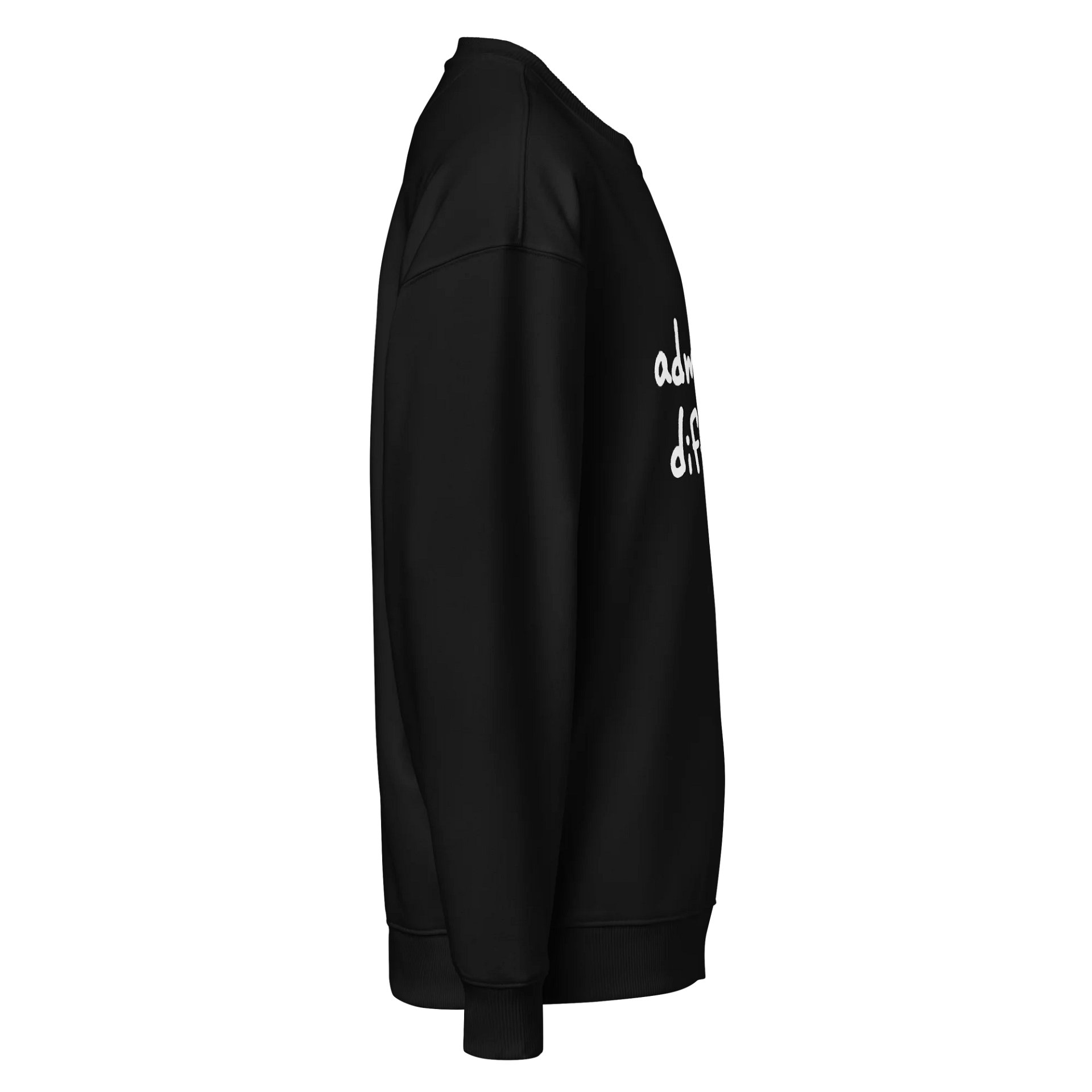 admittedly difficult (white) eco oversized crewneck product image (6)