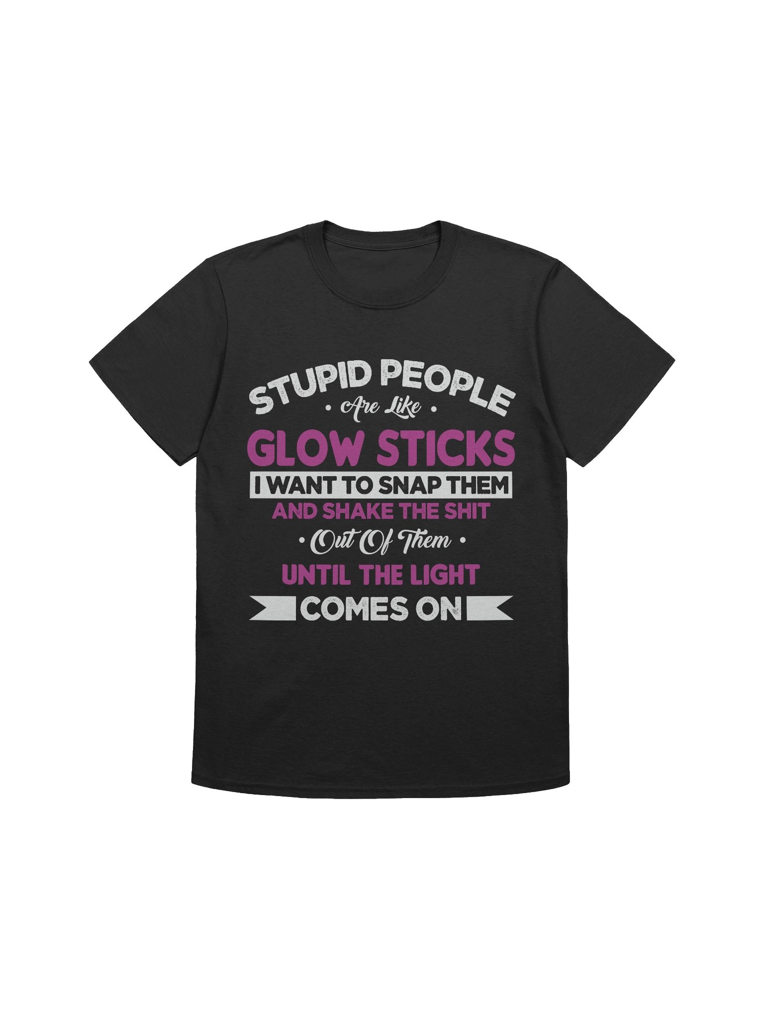 Meme – Stupid People – Glow Sticks – Gildan Softstyle T-Shirt product image (1)