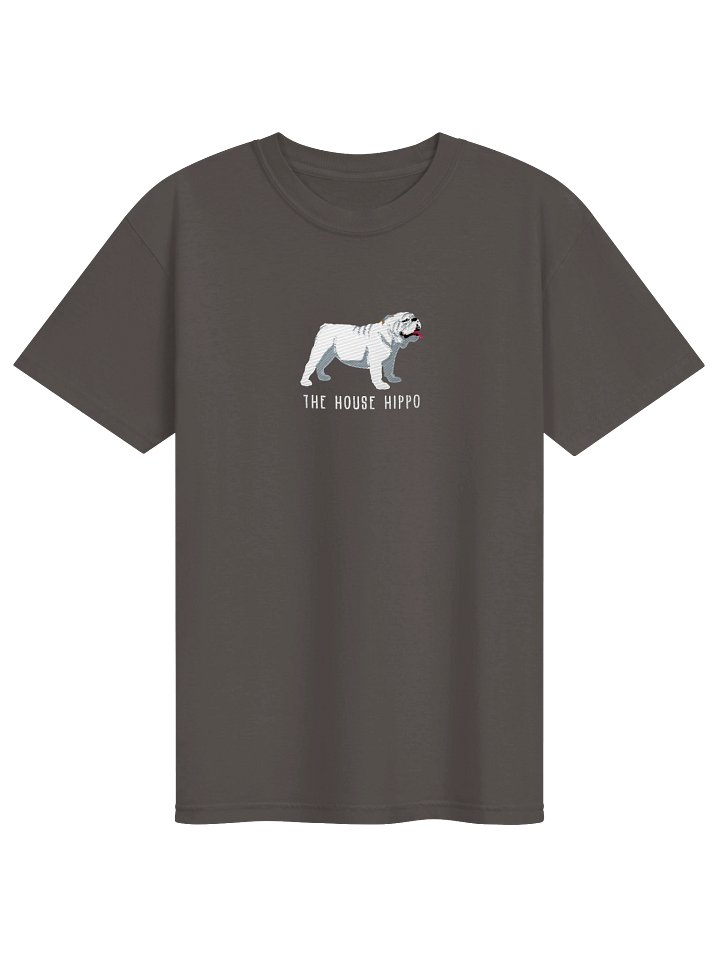 The House Hippo T-Shirt(Embroidered) of an English Bulldog(White) product image (9)