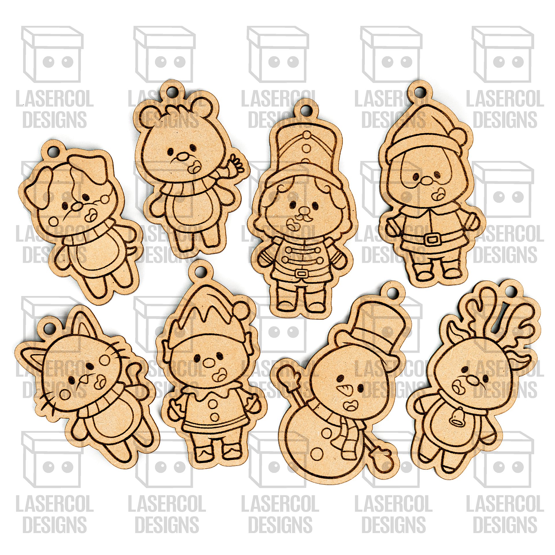 Christmas Ornaments Bundle Set 2 (+60) - Laser Cut Files product image (9)