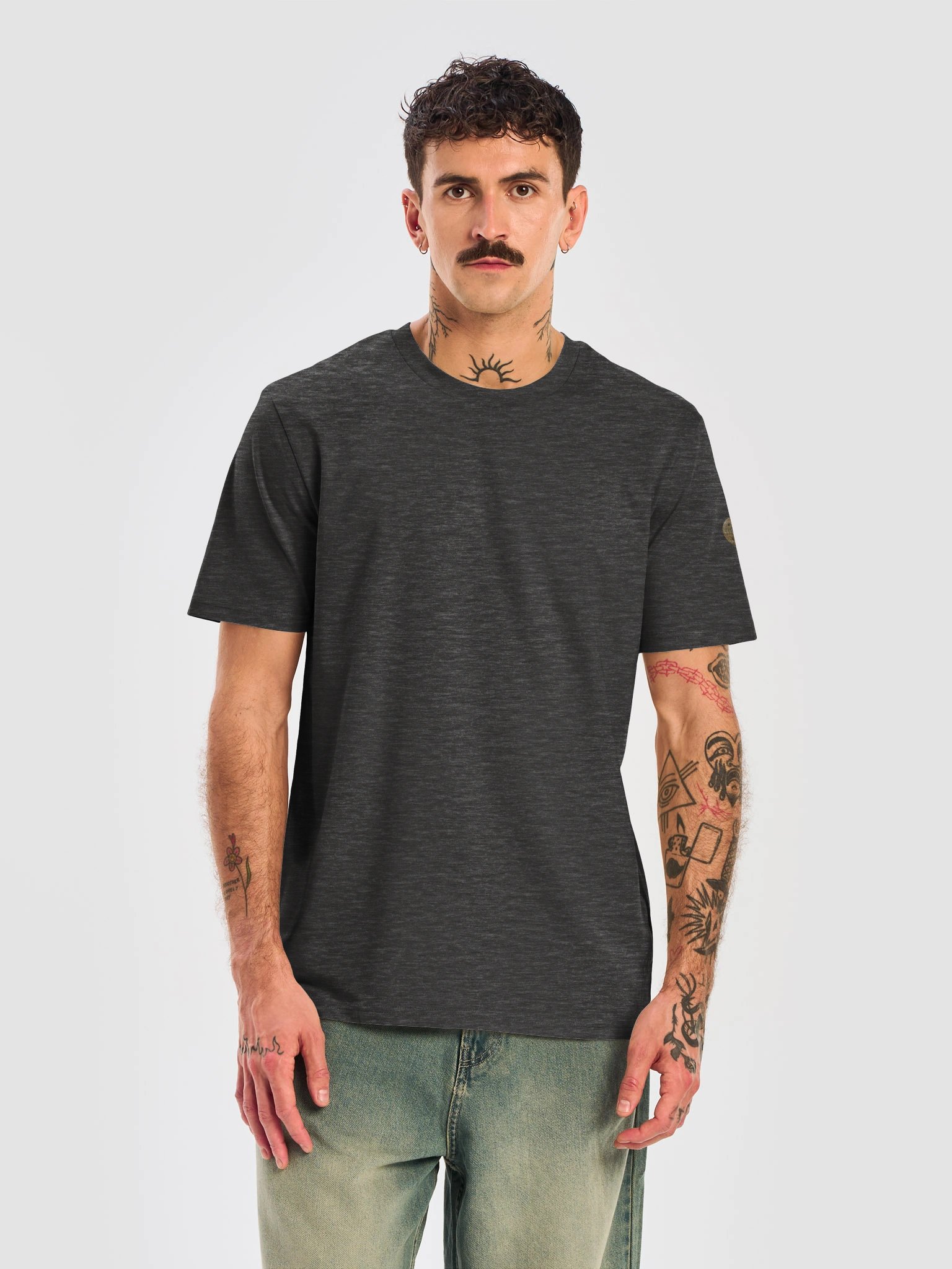 The Gatekeeper’s Key – Dark Heather Grey Reverse Urban Edition (Back + Left Shoulder Print) product image (5)