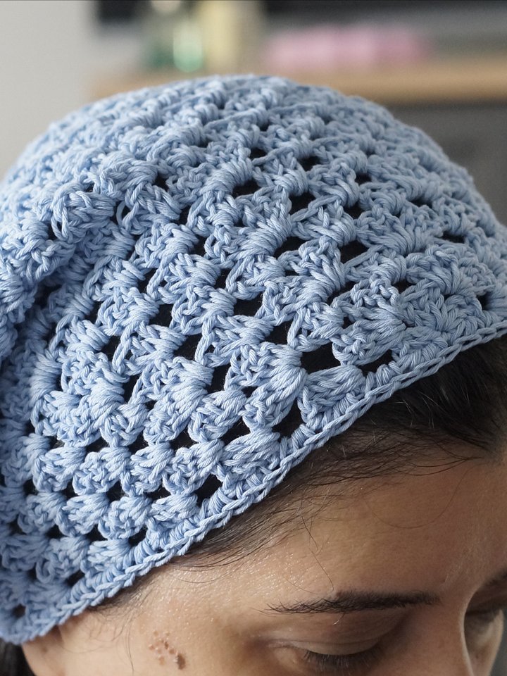Granny stripes half circle bandana Crochet pattern product image (2)