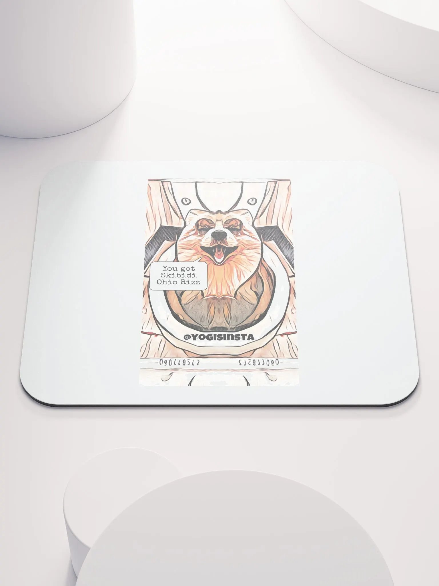 Skibidi Ohio Rizz Dog Mouse Pad product image (1)