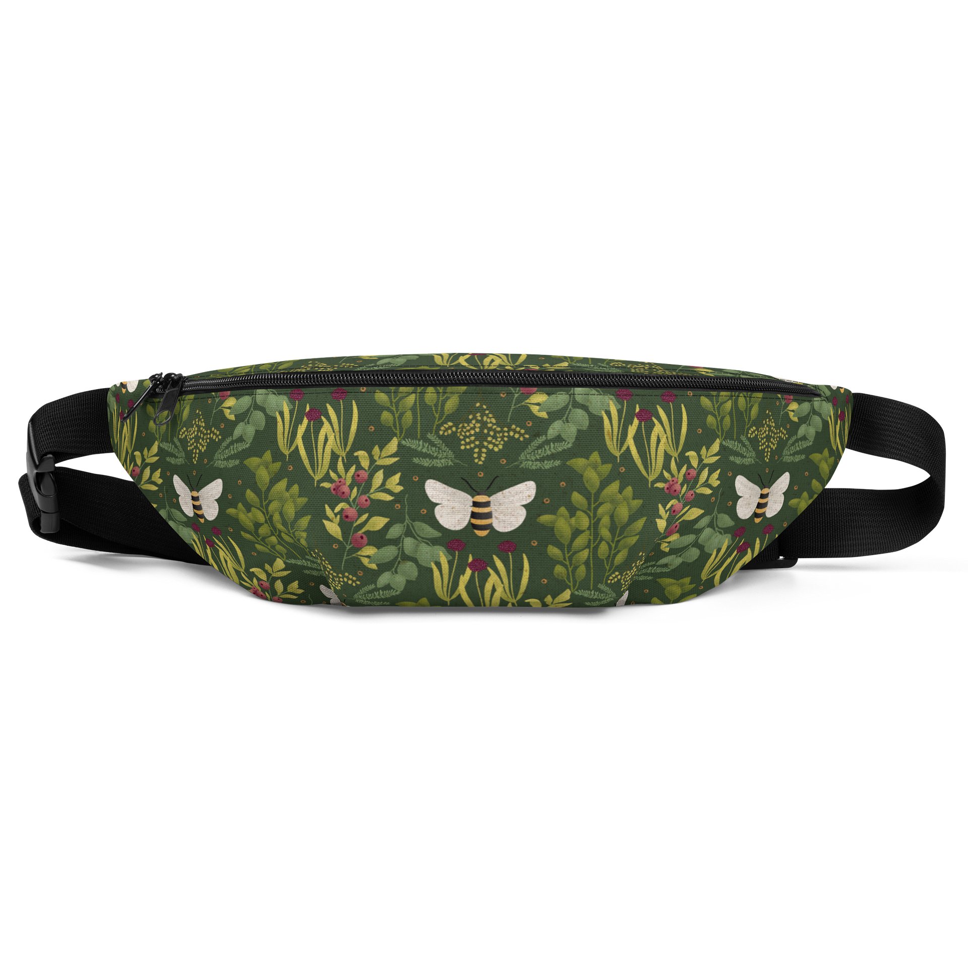 Bees and Foliage Canvas Fanny Pack product image (1)