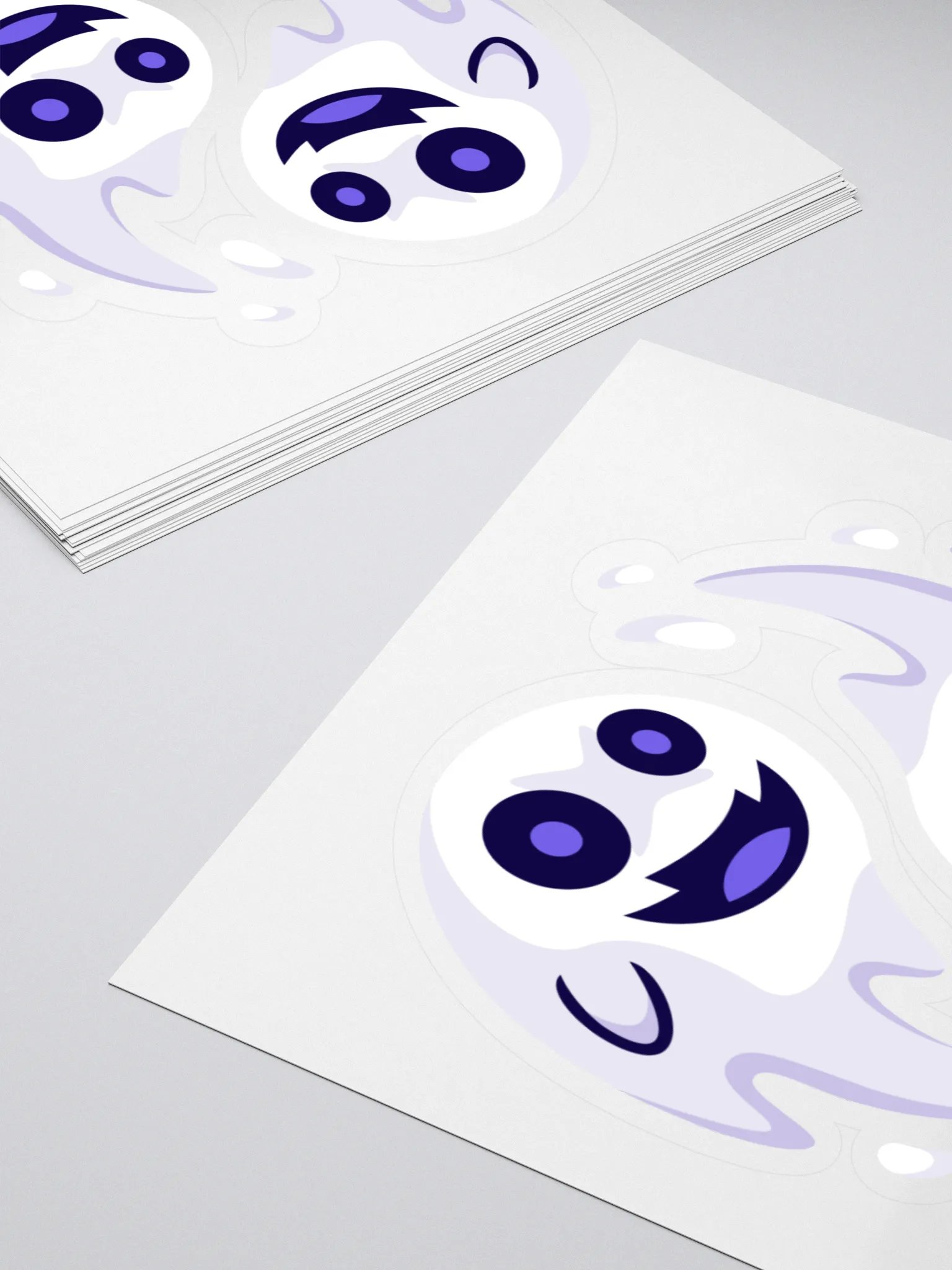 Whimsical Ghost Circle Kiss Cut Stickers product image (4)