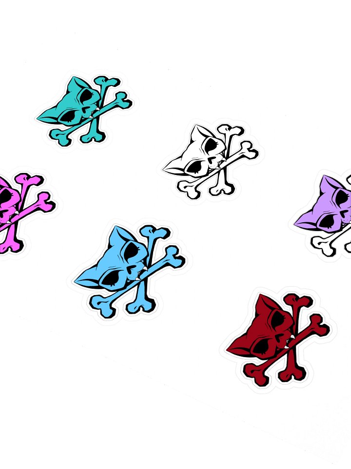 Kat Skull Sticker Sheet product image (2)