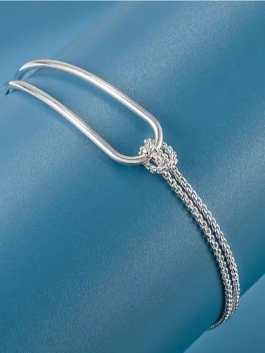سوار "كولاج الهندسي" – إبداع الفضة product image (1)