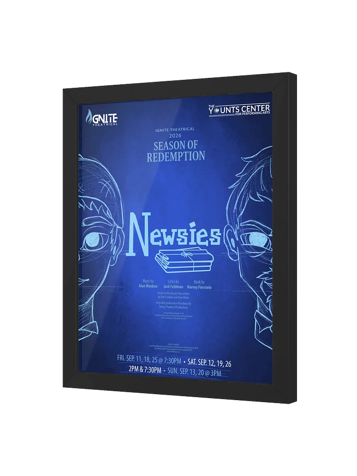 “Newsies” Framed Art Poster – Original Artwork by Nessa St. Clair product image (2)