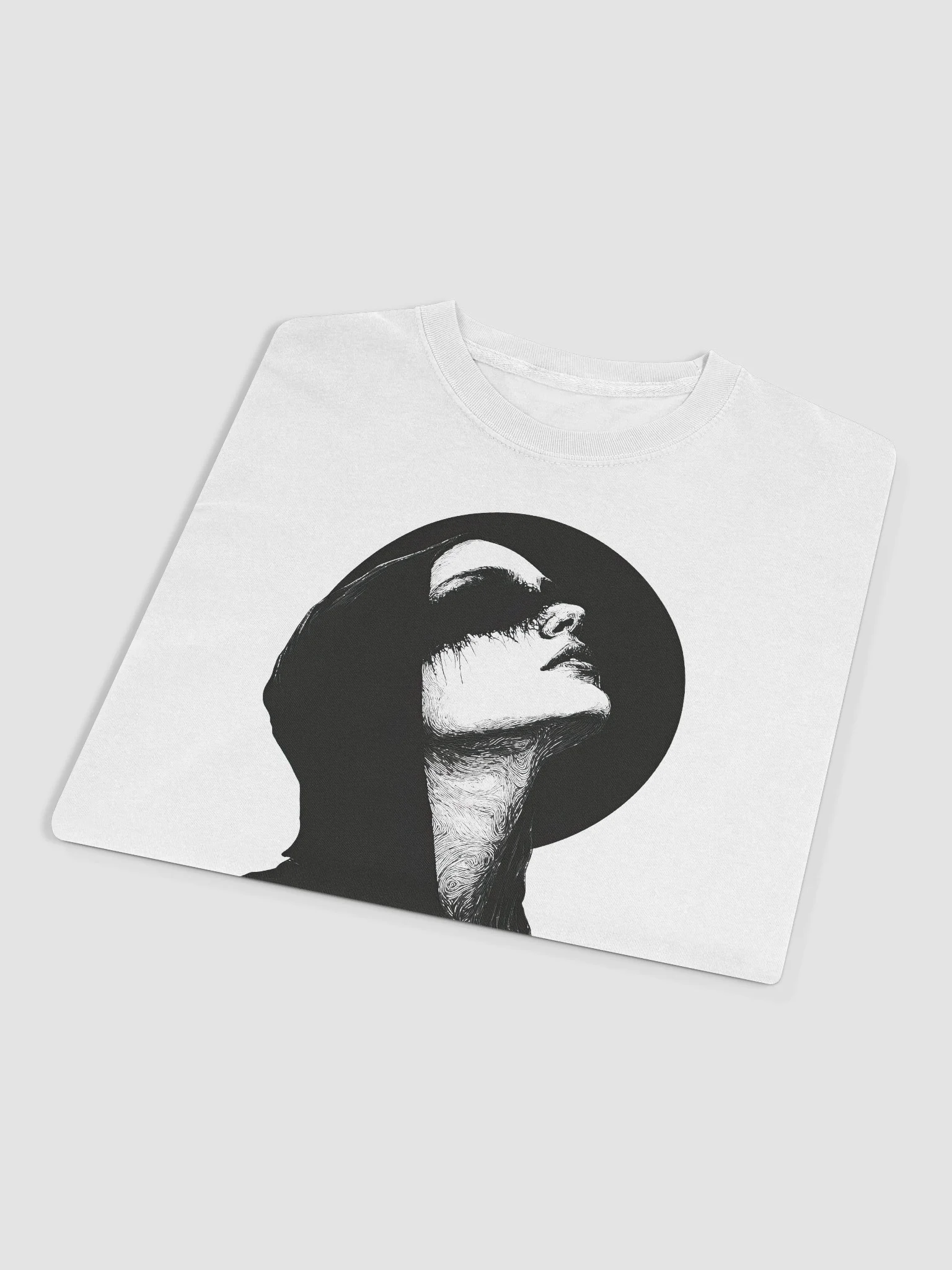 Moon Hooded Woman White Long Sleeve Shirt product image (3)