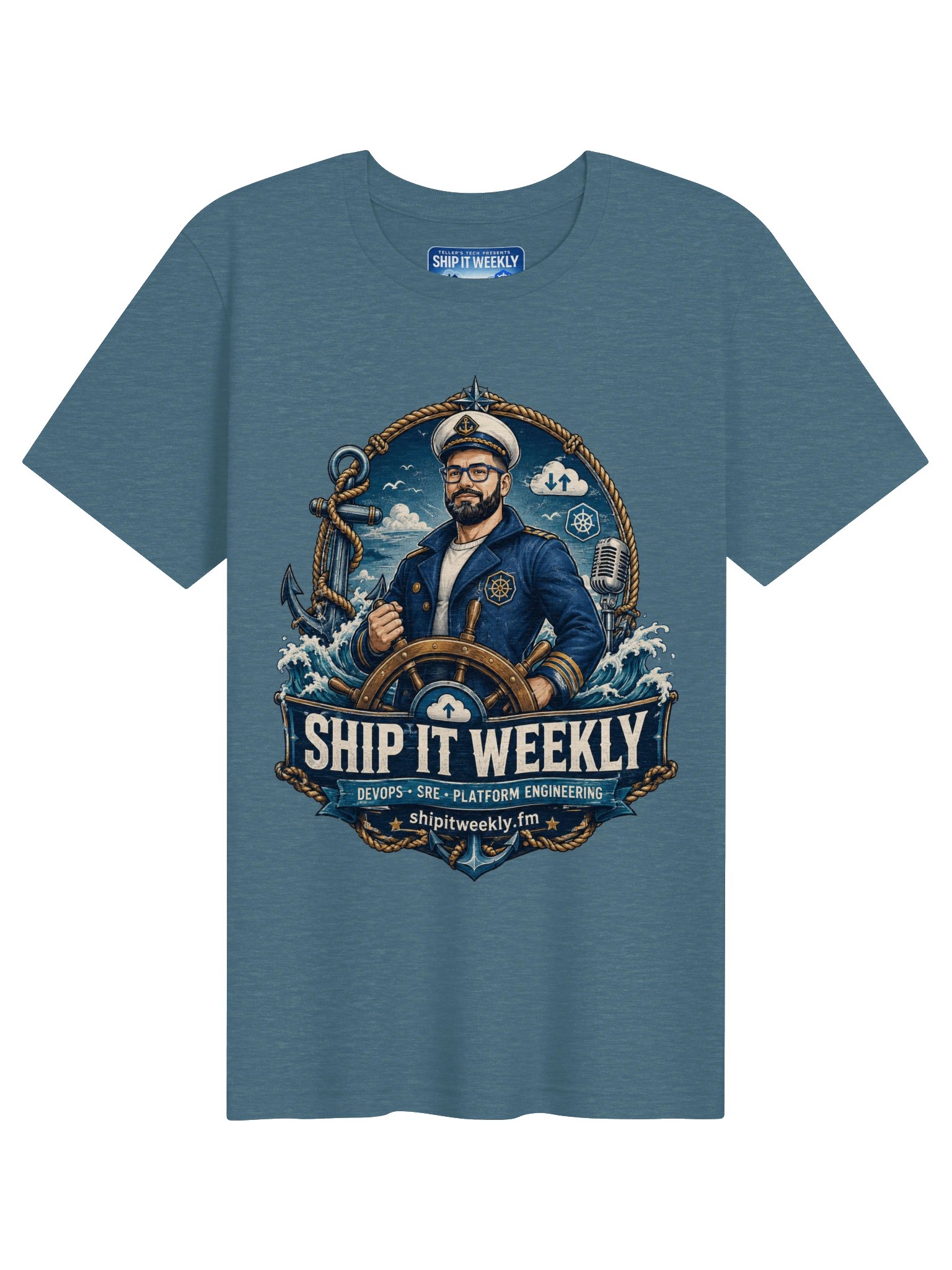 Captain of Prod | Ship It Weekly DevOps Tee product image (1)