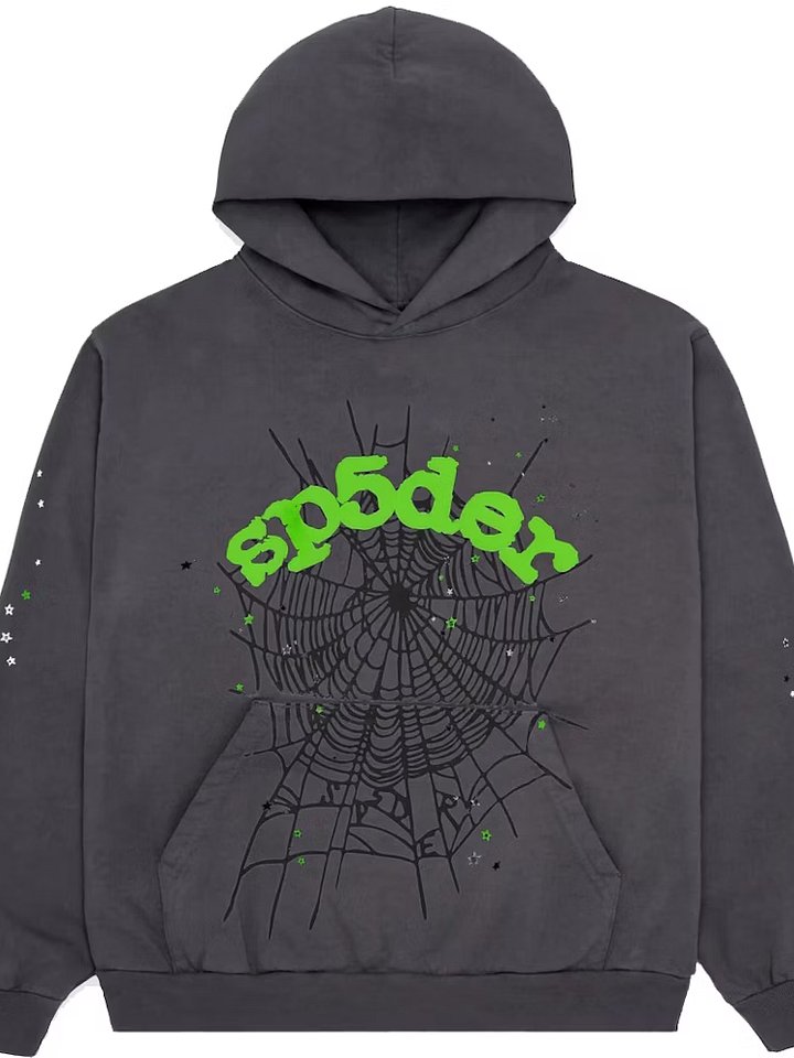 Sp5der Wait Web Hoodie Slate Grey product image (1)