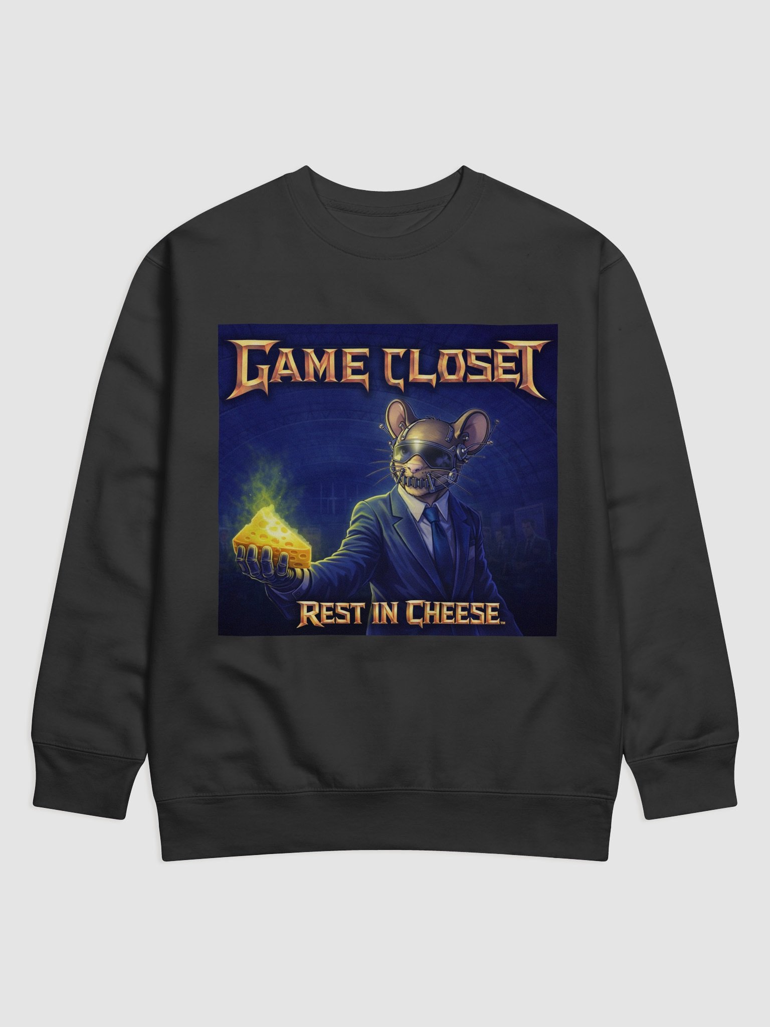Rest In Cheese: Mic Cheesehead Boss Sweatshirt product image (1)