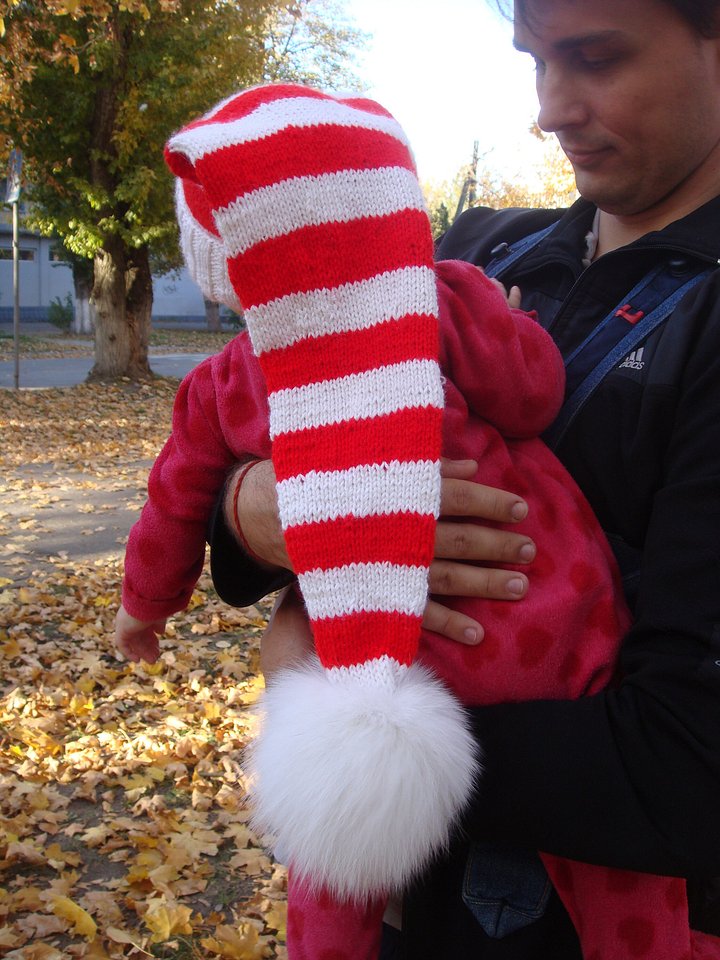 Striped Newborn Baby Santa Hat Pattern product image (2)