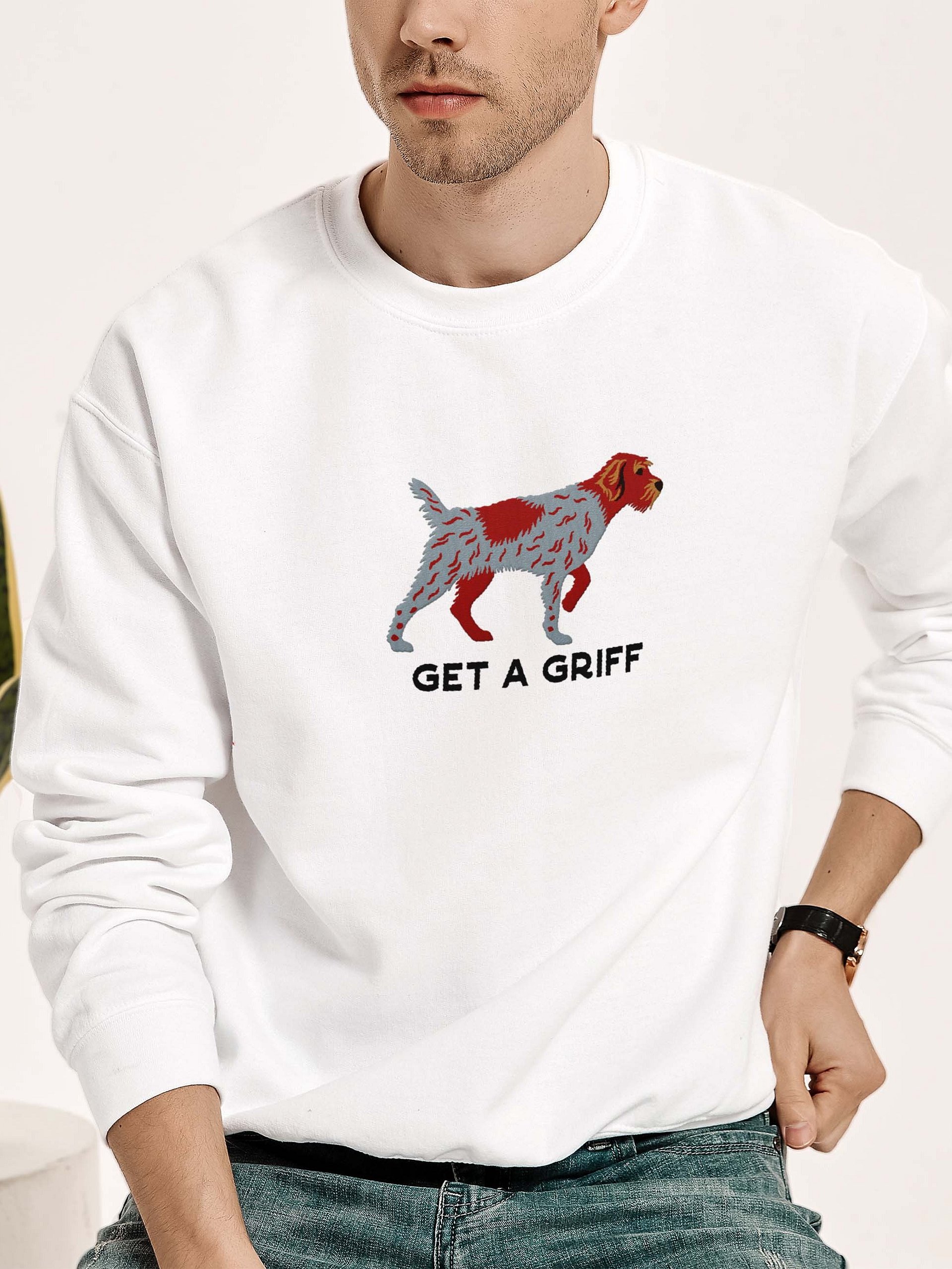Get a Griff Sweatshirt (Embroidered) of a Wirehaired Pointing Griffon product image (2)