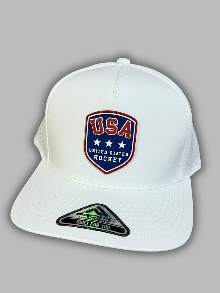 USA Hockey Hat | United States Hockey Snapback - WHITE product image (1)