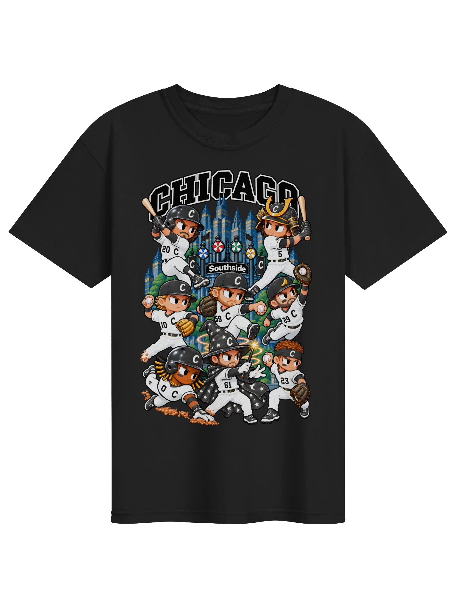 Chicago Southside 2026 Baseball Animated Player T-Shirt product image (1)