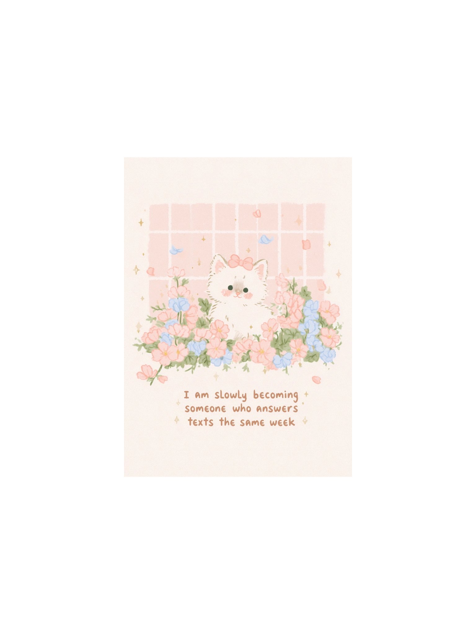 Cute Cat Pastel Text Poster product image (2)