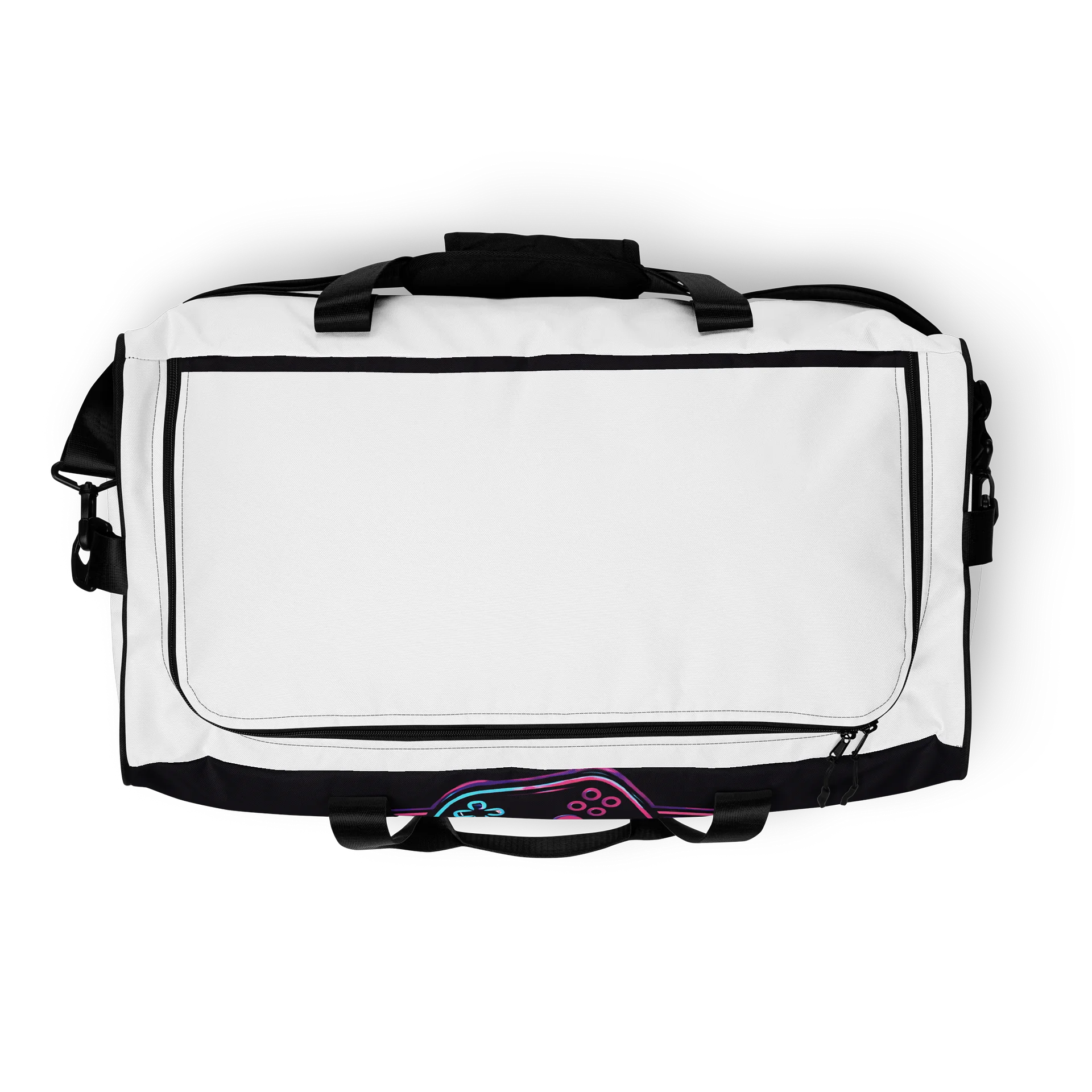Neon Gaming Dreams All-Over Duffle Bag product image (9)