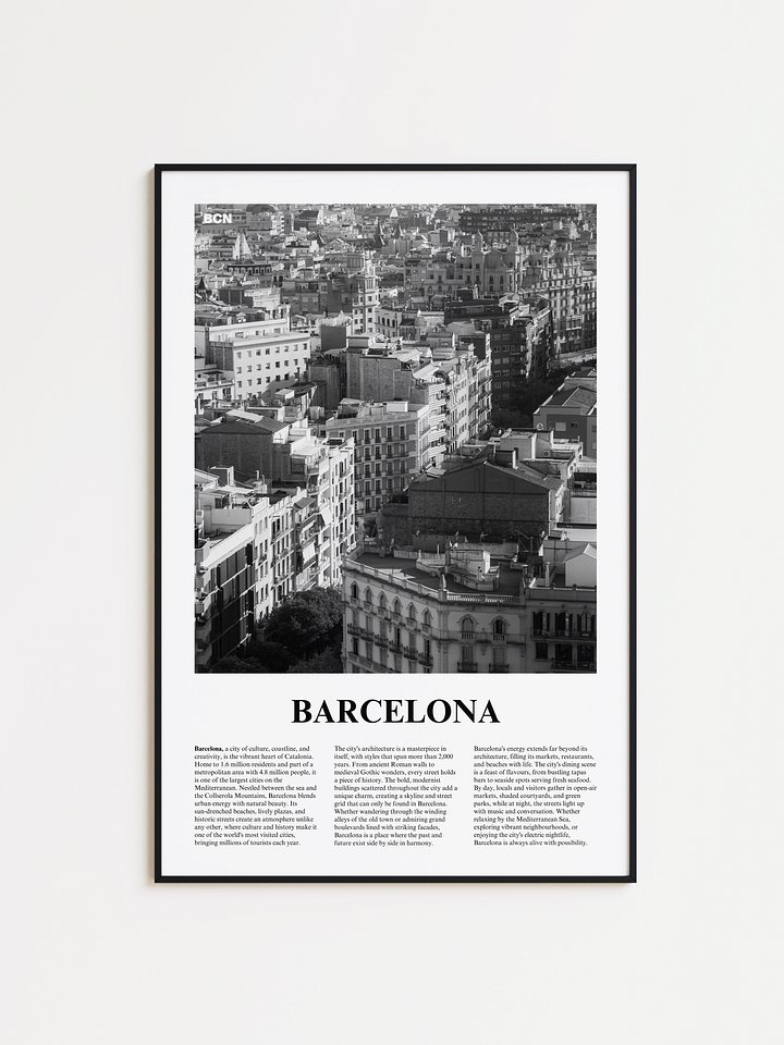 Barcelona 02 Newspaper Poster | Framed product image (1)