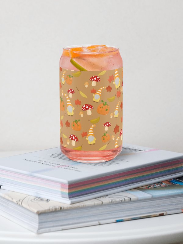 Fall with my Gnomies in Brown Pattern Glass Tumbler product image (1)