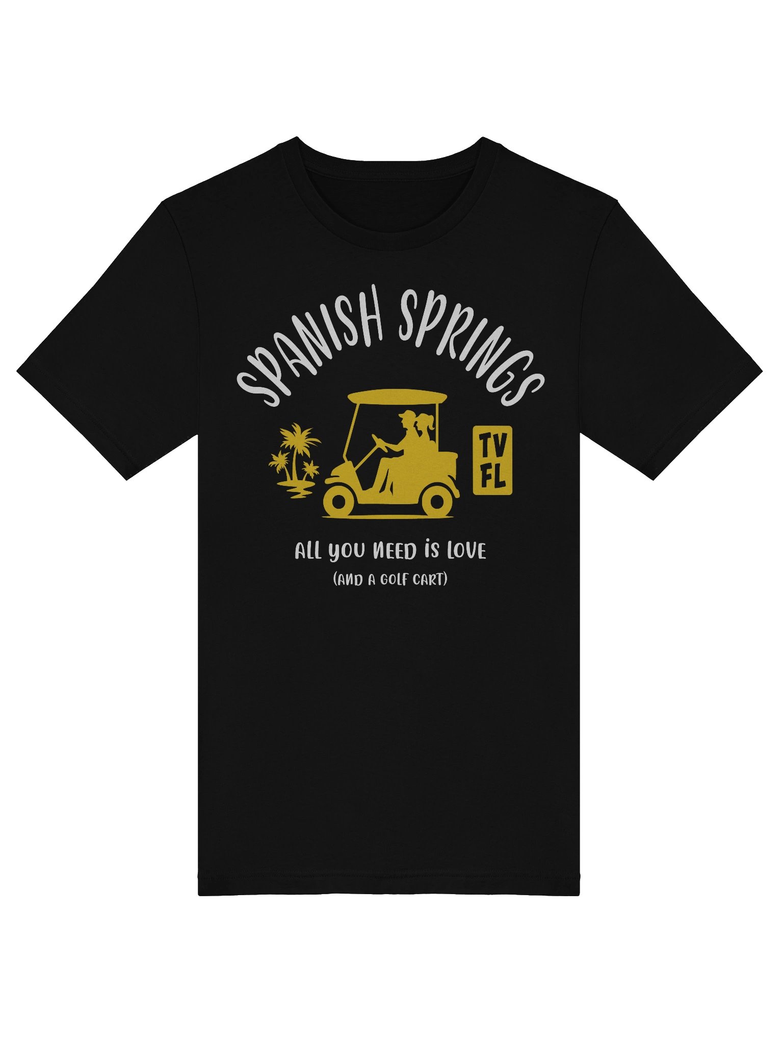 Spanish Springs TV Florida USA Golf Cart Design T-shirt product image (30)