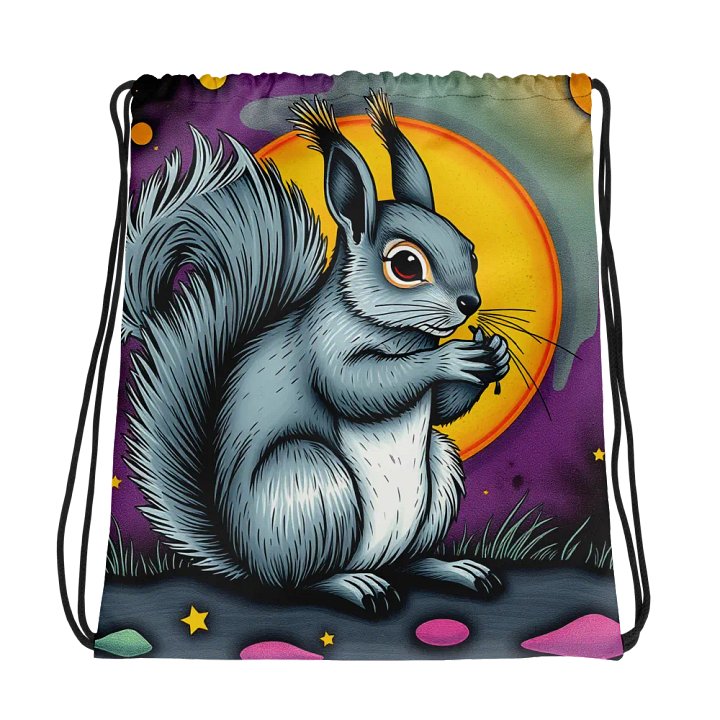 Whimsical Squirrel Dreams All-Over Drawstring Bag product image (1)