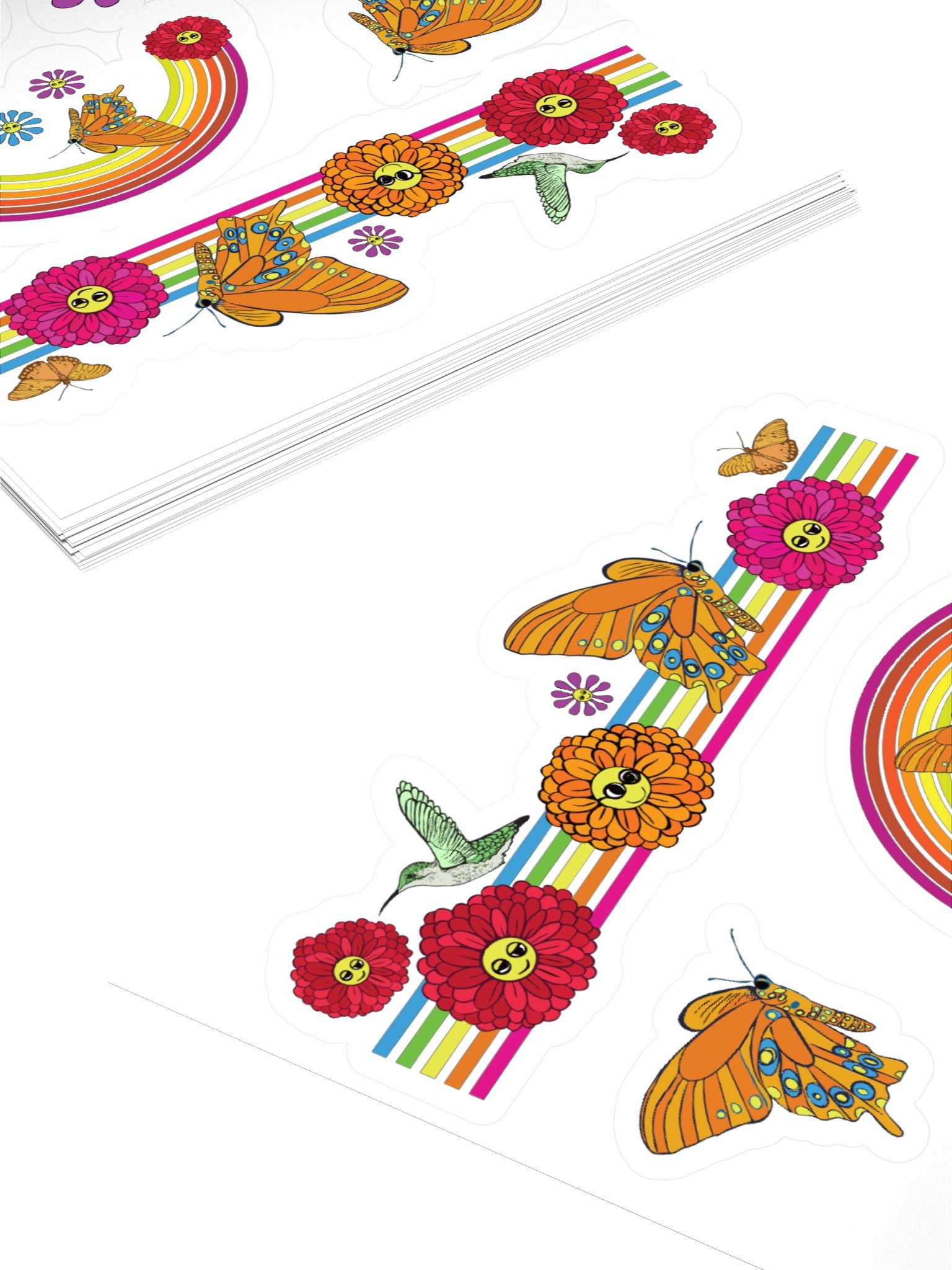 Rainbows Flowers Butterflies Stickers product image (4)