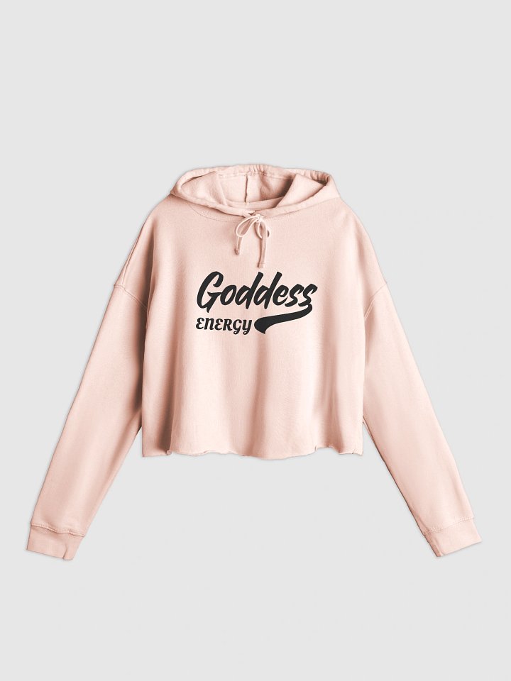 Goddess Energy Crop Hoodie (Pink/White) product image (1)
