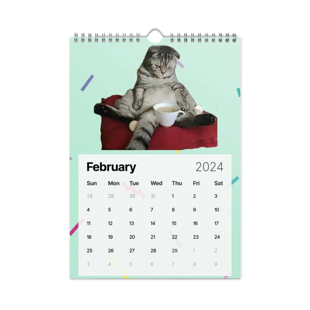 Wall Calendar (2024): Meme Cats product image (7)