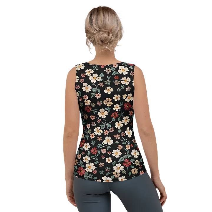 Vintage Millefleurs: Red & White Floral Splendor Floral Fusion Women's Tank Top product image (2)